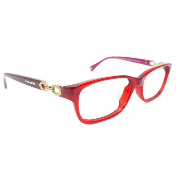 Coach Fannie HC 6052F 5237 Burgundy Red Pink Eyeglasses Demo Lenses 54mm - Picture 2 of 6